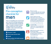 Image of Pre-conception health checklist for men resource